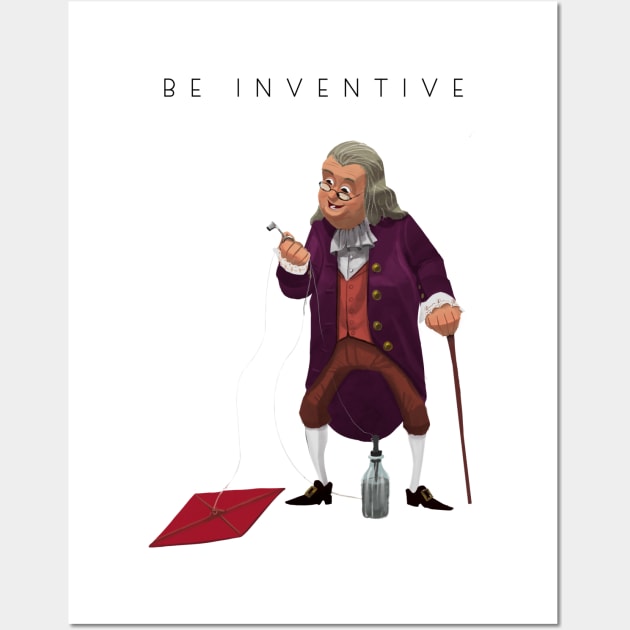 Benjamin Franklin Wall Art by JoshNelsonArt